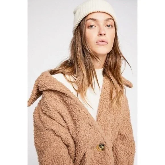 🌟  FREE PEOPLE SO SOFT COZY TEDDY PEACOAT NWT 🌟 - Picture 8 of 14